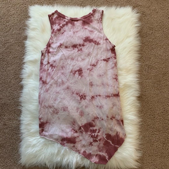 Pink tie dye asymmetrical tunic or mini dress - Picture 5 of 8